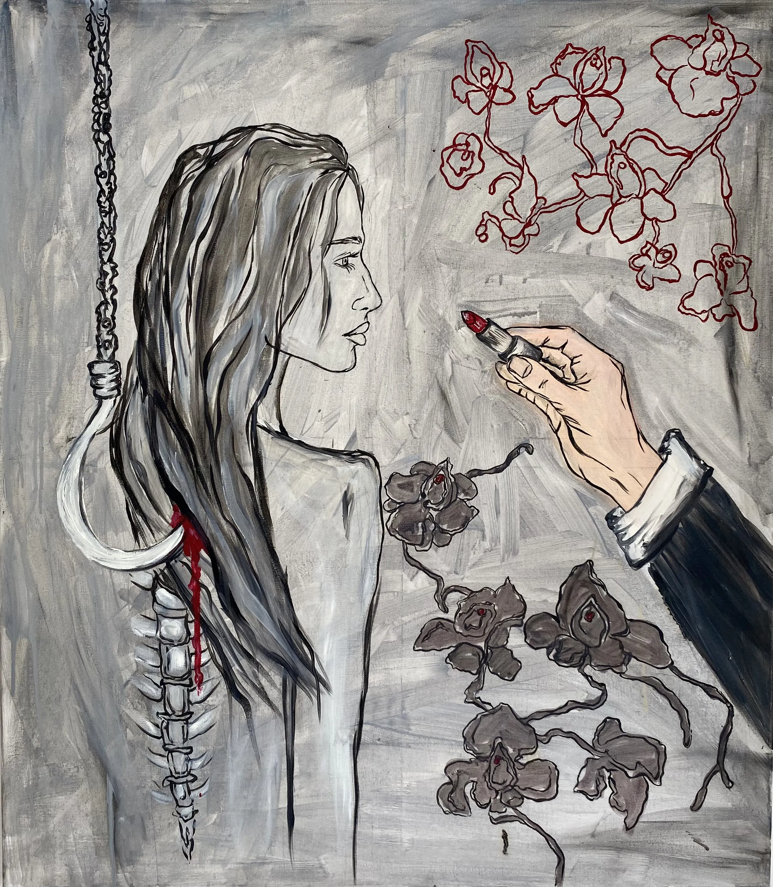 Image of "The hook trick" by Ellada , size: 70*80, made of Oil on Canvas, Painting medium, from LONDON, priced at €300 (≈ 15,459 грн) Photo 1 of 5.