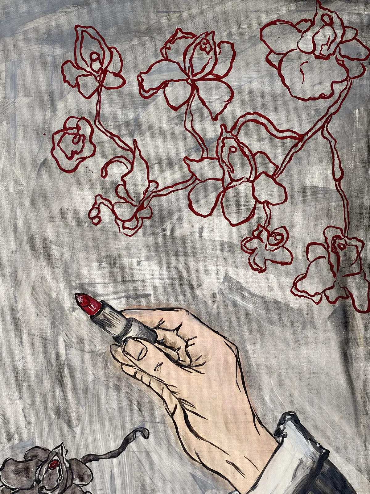 Image of "The hook trick" by Ellada , size: 70*80, made of Oil on Canvas, Painting medium, from LONDON, priced at €300 Photo 3 of 5.