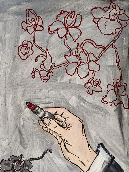 Image of "The hook trick" by Ellada , size: 70*80, made of Oil on Canvas, Painting medium, from LONDON, priced at €300 Photo 3 of 5.