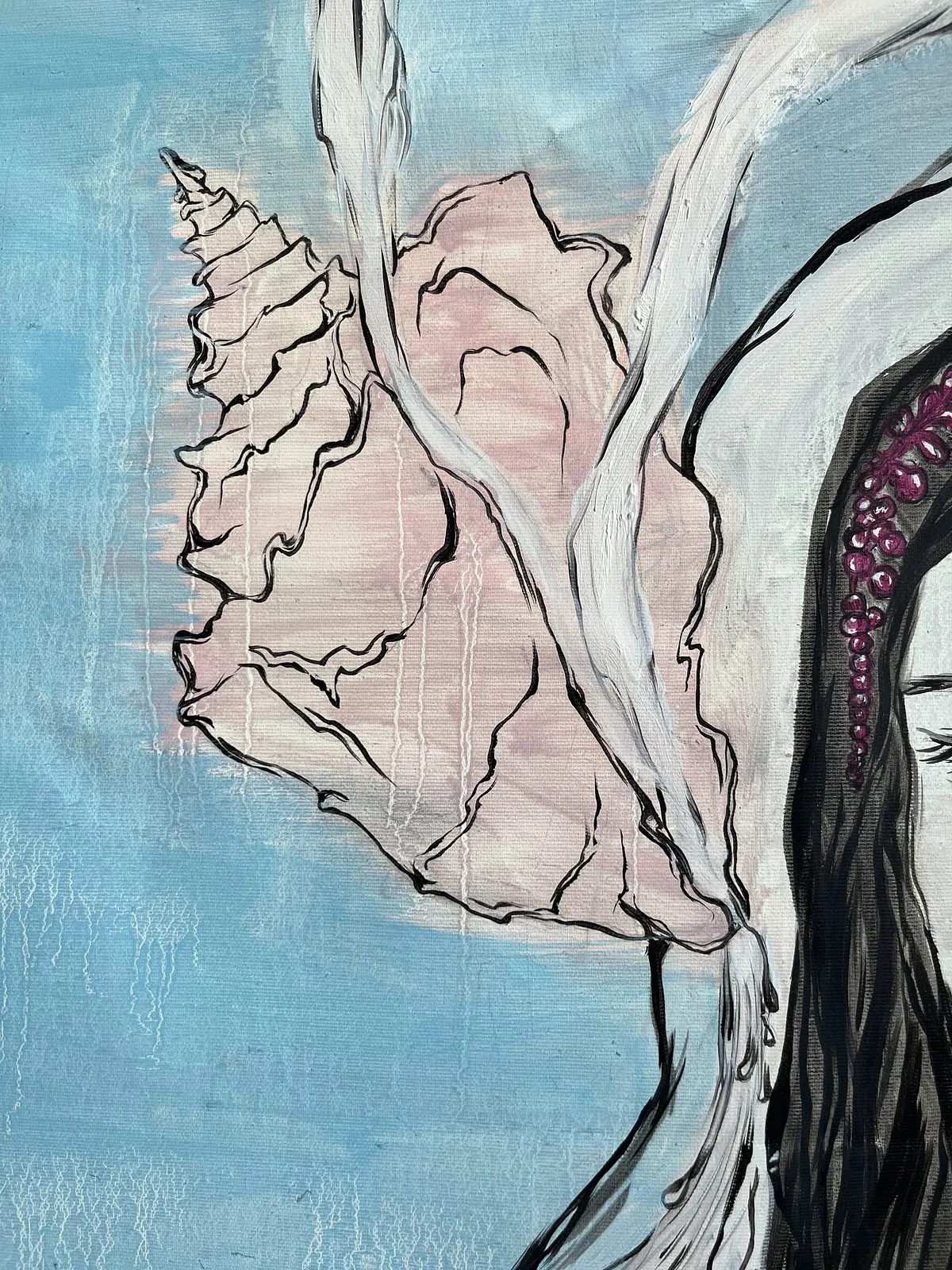 Image of Arcana 25: Abundance by Ellada , size: 100*115, made of Oil on Canvas, Painting medium, from London, part of the Ellada’s Oracle series, priced at £2500 (≈ 150,783 грн) Photo 4 of 6.