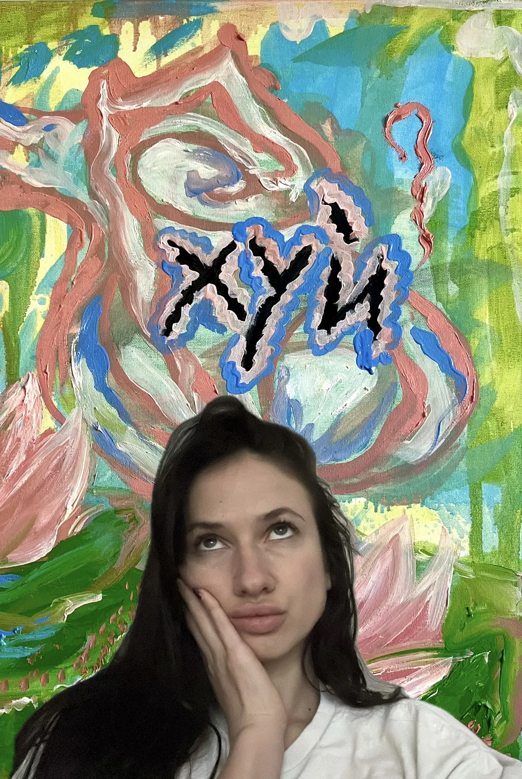 Image of "Hyi" by Ellada , size: 60*60, made of Oil on Canvas, from London, priced at $500 Photo 6 of 6.