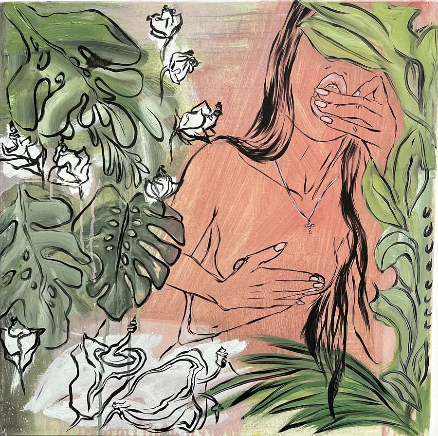 Image of “Jungle” by Ellada , size: 60*60, made of Oil on Canvas, Painting medium, from London, priced at £800