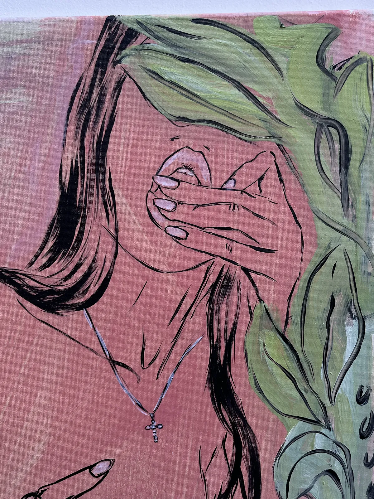 Image of “Jungle” by Ellada , size: 60*60, made of Oil on Canvas, Painting medium, from London, priced at $500 Photo 4 of 5.