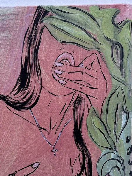 Image of “Jungle” by Ellada , size: 60*60, made of Oil on Canvas, Painting medium, from London, priced at £800 Photo 4 of 5.