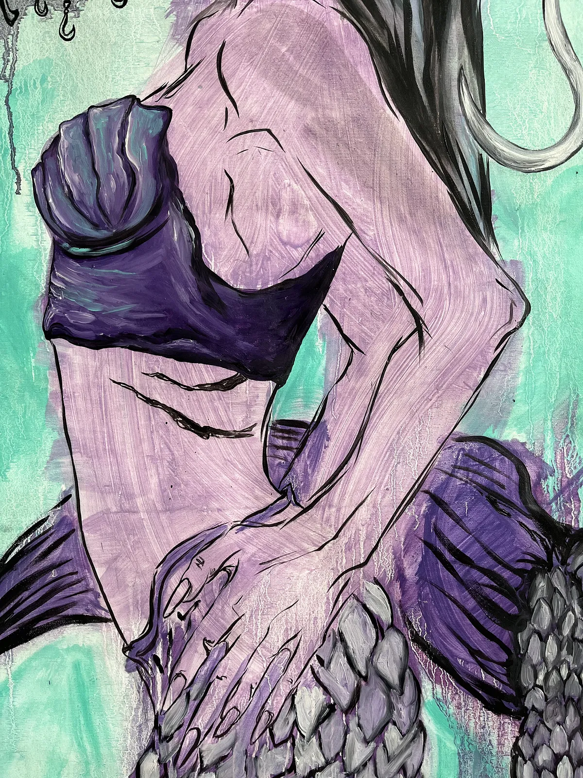 Image of Arcana 23: "Muse" by Ellada , size: 100*115, made of Oil on Canvas, Painting medium, from London, part of the Ellada’s Oracle series, priced at $2300 (≈ 103,042 грн) Photo 5 of 8.