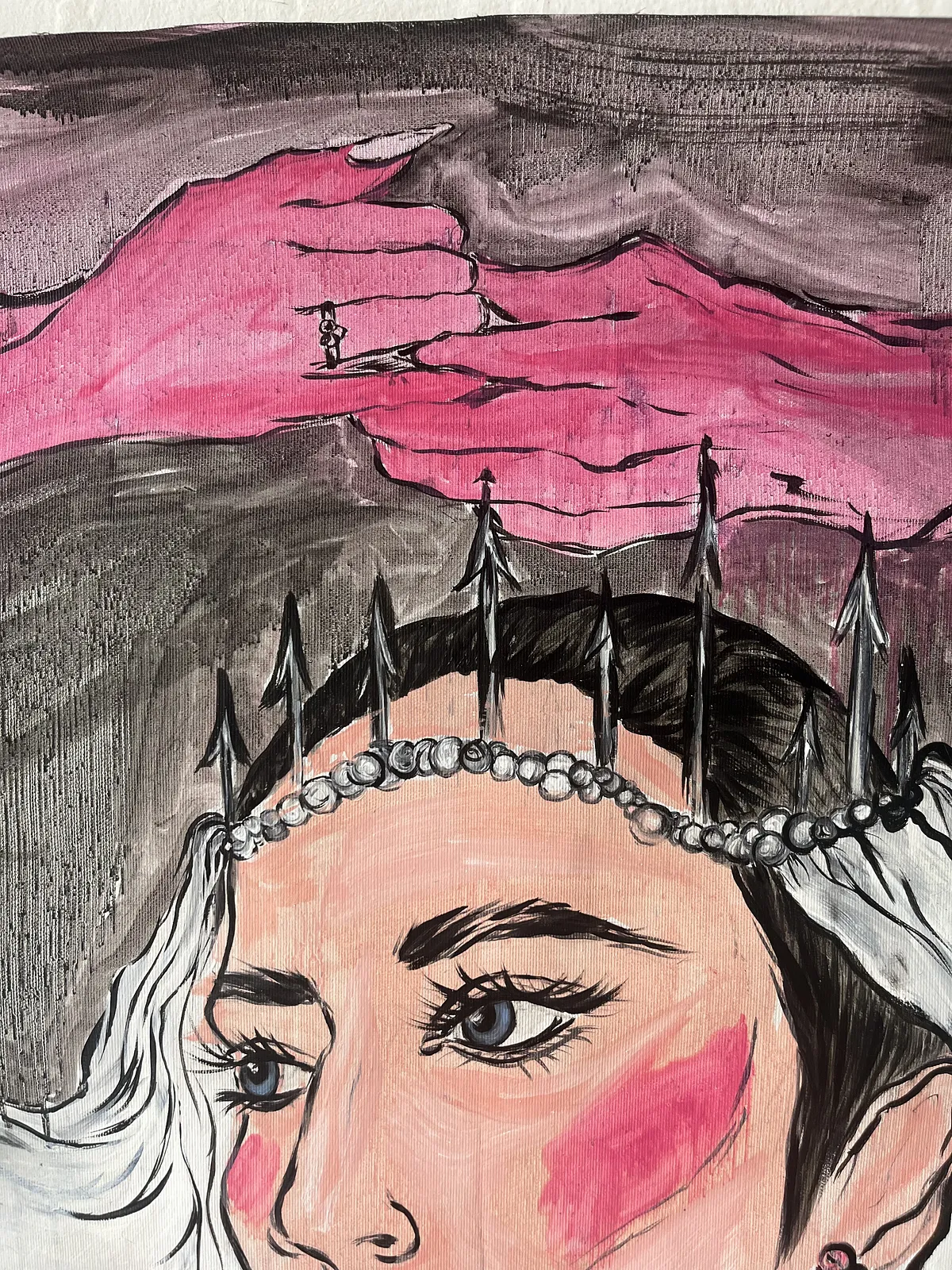 Image of Arcana 6: "The Choice" by Ellada , size: 110*115, made of Oil on Canvas, Painting medium, from London, part of the Ellada’s Oracle series, priced at $1400 (≈ 62,721 грн) Photo 4 of 6.