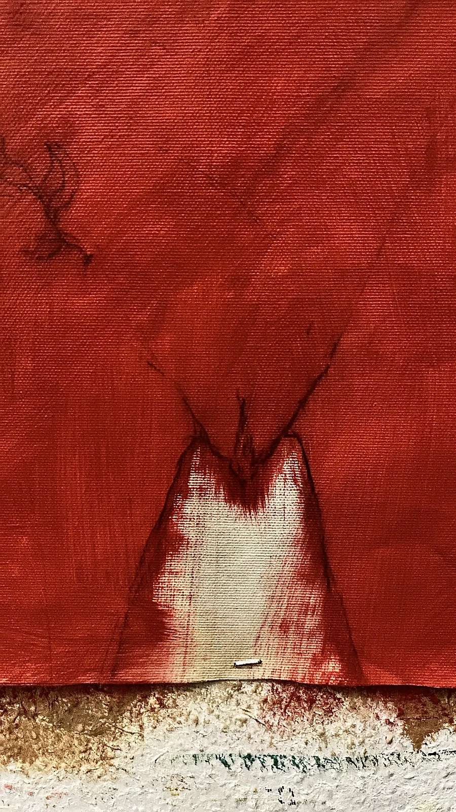 Image of Arcana 1: "The Devil" by Ellada , size: 100*115, made of Oil on Canvas, Painting medium, from Kyiv, part of the Ellada’s Oracle series, priced at $1500 Photo 3 of 3.